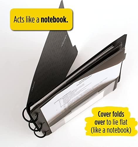 Five Star Flex Hybrid NoteBinder, 1” Binder with Tabs, Notebook and 3-Ring Binder All-in-One, Black and Five Star Loose Leaf Reinforced Filler Paper, 3 Hole Punched, College Ruled, 80 Sheets