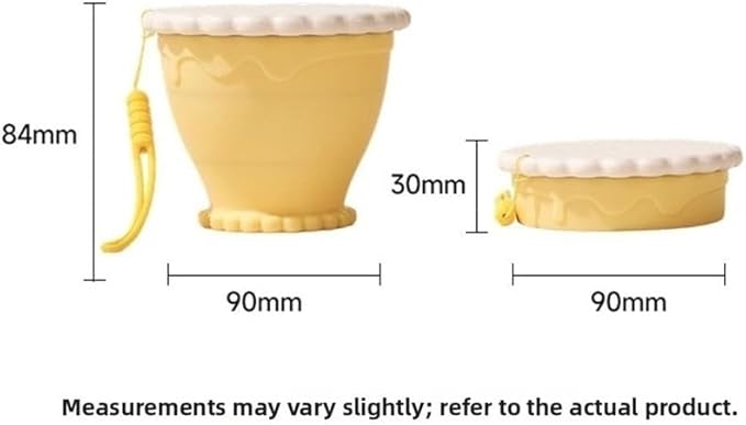 255ml Portable Silicone Foldable Coffee Cup, Scalable Mug for Travel, Kitchen and Outdoor Use(Pink)