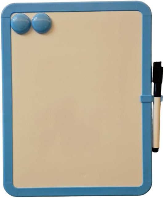 Magnetic Whiteboard, Erasable Notepad, Portable Drawing Board, Teaching Whiteboard, Magnetic Dry Erase Board for Lockers, 8.5“ x 11” with Marker and 2 Magnets(SkyBlue)