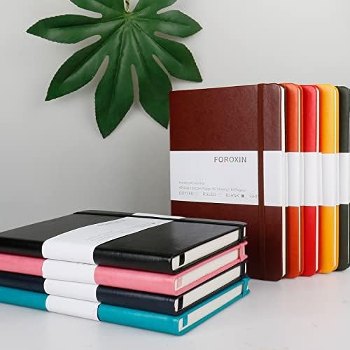 Blank Journal Notebook, (Brown), 160 Pages, Medium 8.3x5.7 inches - 100 gsm Thick Paper, Hardcover