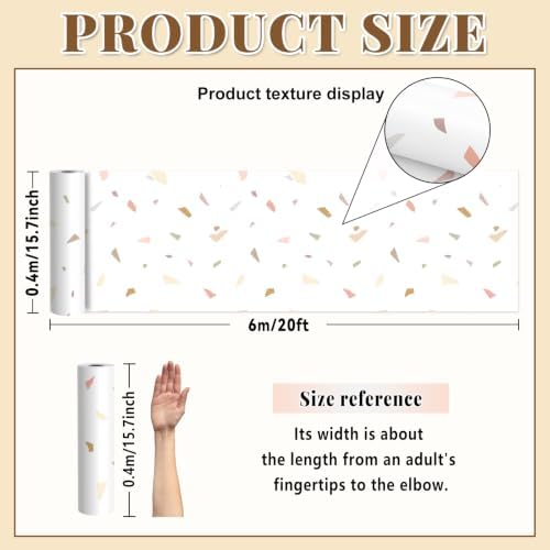 Boho Terrazzo Bulletin Board Roll Non-Woven Fabric Poster 15.7" x40ft