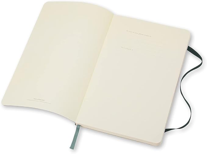 Moleskine Classic Notebook, Soft Cover, Ruled/Lined, Large (5" x 8.25"), Forest Green, 192 Pages