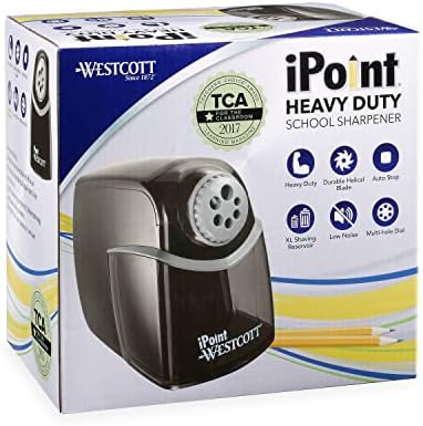 Westcott iPoint Heavy Duty Electric Pencil Sharpener for Home, School, and Office (Pack of 6)