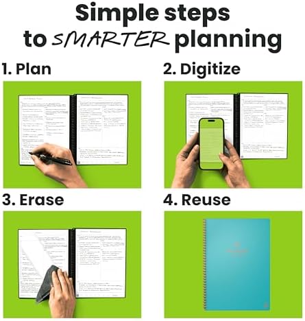 Rocketbook Flex Reusable Planner, Letter Size 8.5x11, Teal