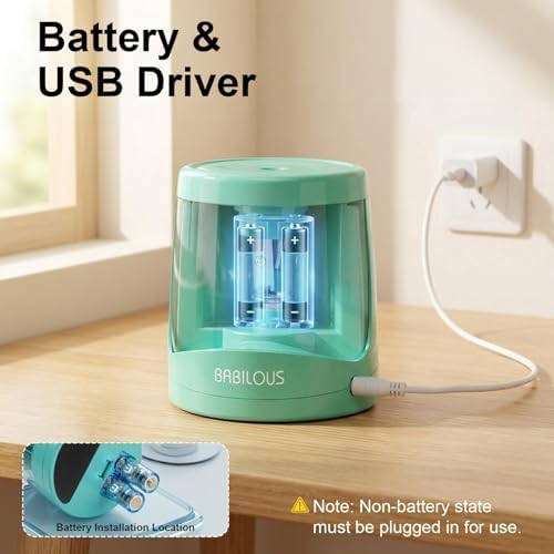Automatic Pencil Sharpener for Kids/School, USB Battery Electric Sharpener