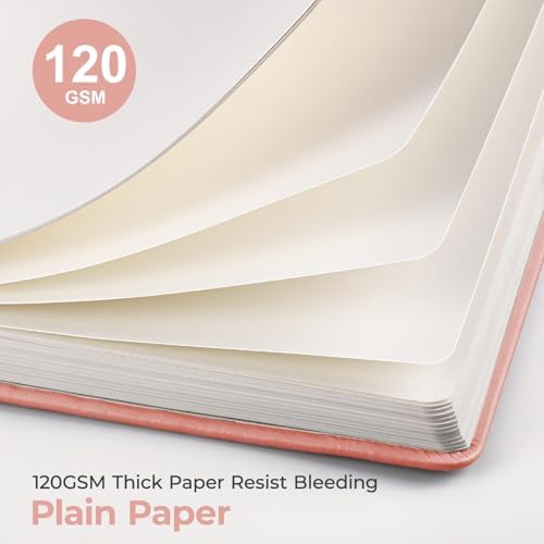 AHGXG Blank Journal Notebook, 160 Pages, A5 Medium Size (5.7'' x 8.3'')