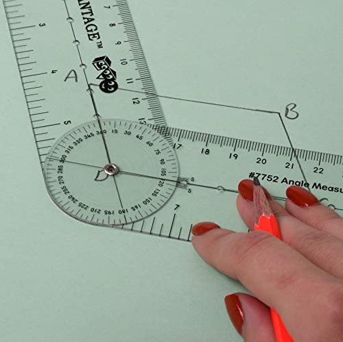 Learning Advantage Angle Measurement Ruler, Clear, Flexible and Adjustable