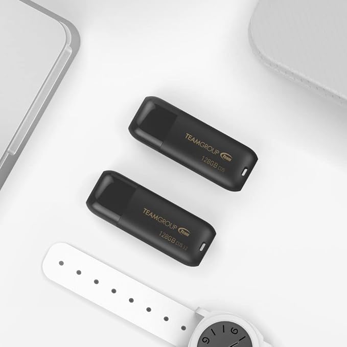 TEAMGROUP C175 256GB 5 Pack USB 3.2 Gen 1 (USB 3.1/3.0) Read 100MB/s Flash Thumb Drive, External Data Storage Memory Stick Compatible with Computer/Laptop Matte Black TC1753256GB21