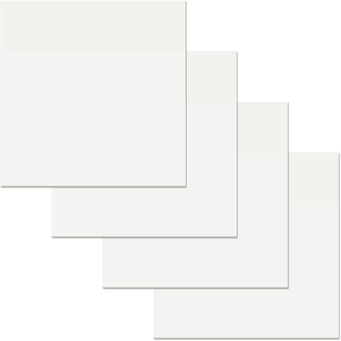 Sticky Notes，Transparent Sticky Notes， Self-Adhesive, Waterproof, 3x3 Inch，200 Pcs for Office,School,Teacher Supplies, Study Supplies (4, White)