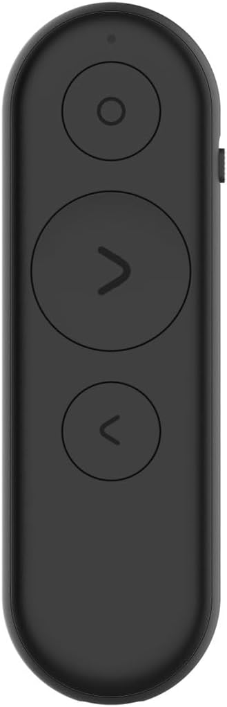 Lenovo Portable Rechargeable Presentation Remote – Bluetooth® 5.3 Wireless Clicker with Digital Pointer, USB‑C Charging, Ultra‑Lightweight, for Windows 10 or Later & macOS 12 or Later, Black