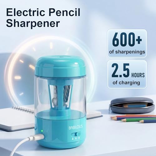Babilous Rechargeable Electric Pencil Sharpener with Auto Feed & Auto Eject