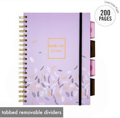 Pukka Pad 5 Subject Spiral Notebook 12-Pack - 200 Pages, 100 Sheets of 80GSM Paper with Repositionable Dividers & Perforated Edges for Office Planning & Organization - B5-7 X 10, Rochelle & Jess