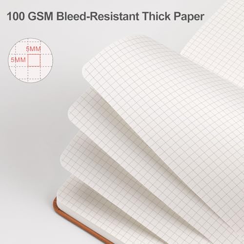 EMSHOI Graph Grid Journal Notebook, 192 Pages, A5 Size (5.7'' x 8.3'')