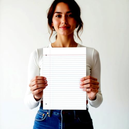 Loose Leaf Paper, 100 Sheets, Wide Ruled Filler Notebook Paper, 8" x 10.5", Bulk Notebook Papers,3 Hole Punched Loose Leaf Paper for 3 Ring Binders,Loose Leaf Office Paper, (White)