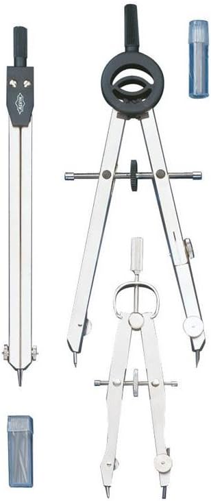 ALVIN Compass Basic Bow Standard Drawing Set 6" Model 795B Includes 4.5 Inch Pencil Compass/Dividers and 6" Inch Friction Divider with Self Centering Gear Head Geometry and Engineering Kit