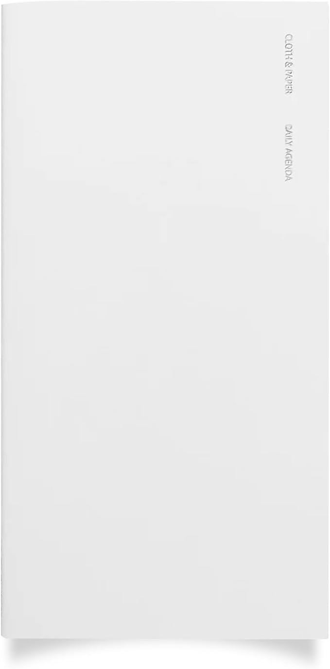Cloth & Paper Travel Notebook | Daily Planner Agenda – Aspen | A5 Slim Planner Notebook 4.3" x 8.3" | Productivity Planner with Hourly Schedule Layout for Planning & Time Blocking – Soft Touch Cover
