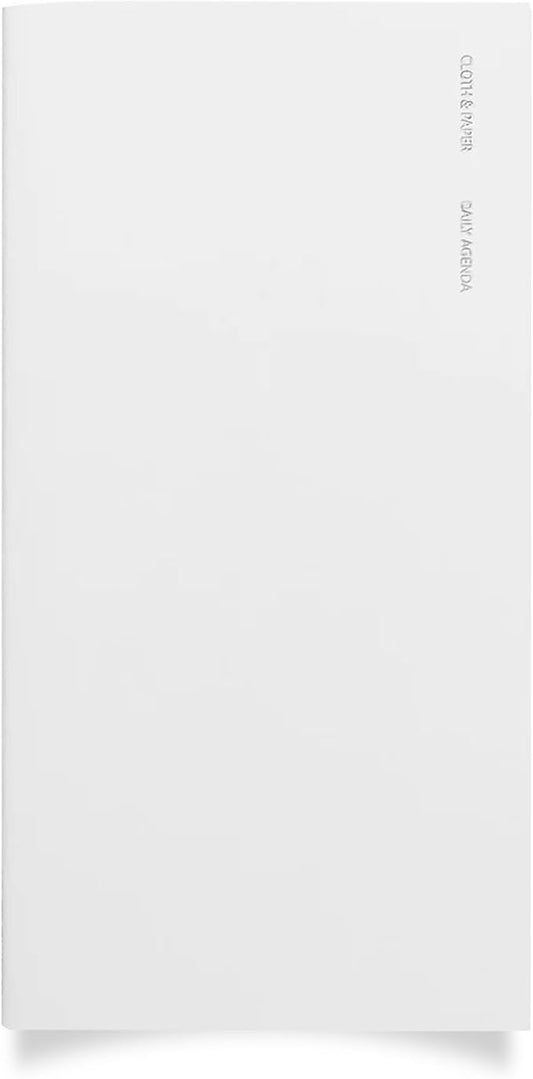 Cloth & Paper Travel Notebook | Daily Planner Agenda – Aspen | A5 Slim Planner Notebook 4.3" x 8.3" | Productivity Planner with Hourly Schedule Layout for Planning & Time Blocking – Soft Touch Cover