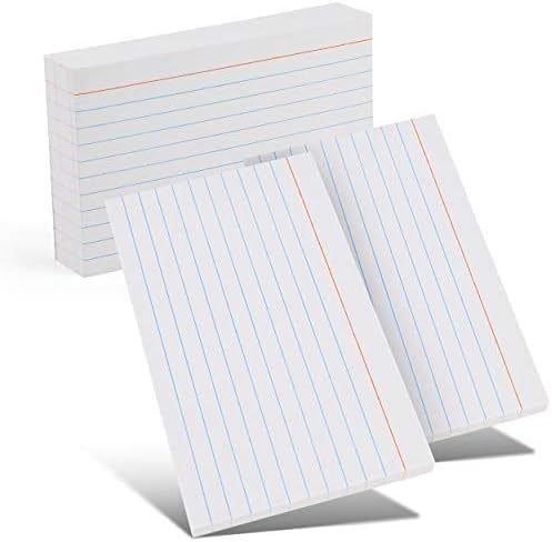 Index Cards 4x6 Bulk, (4800 Cards), Notecards 4x6 lined, Blank on Back, Flashcards for School Home and Office, Ruled Index Card, 100 Per Pack, (48 Pack)