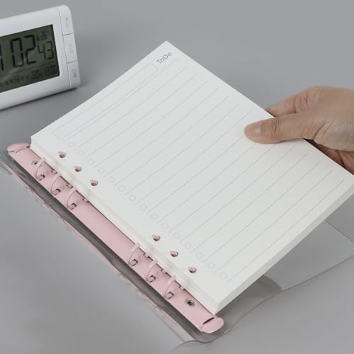 MultiBey A5 Refill To Do List, 120GSM 6-Ring Loose Leaf Paper, 80 Sheets