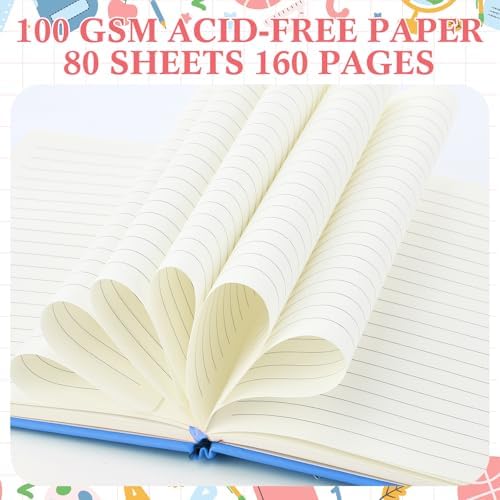 Laumoi 7 Pack Hardcover Lined Journal Notebooks Bulk,Rococo Color,A5