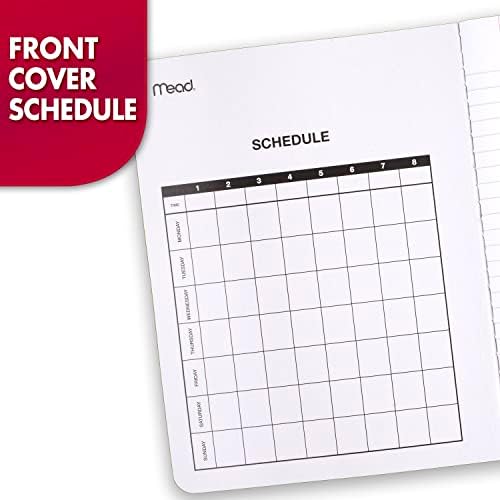 Mead Composition Notebooks, Wide Ruled Paper, 100 Sheets, Comp Book, 5 Pack (72368)