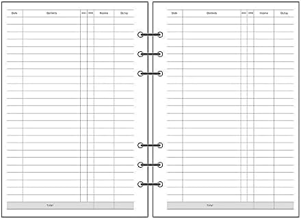 Zelten 1 Pack B5 45 Sheets/90 Pages Finance Loose Leaf Punched Paper Refills Paper for 9 Hole Binder Personal Organizer Diary Notebook Refillable Planner