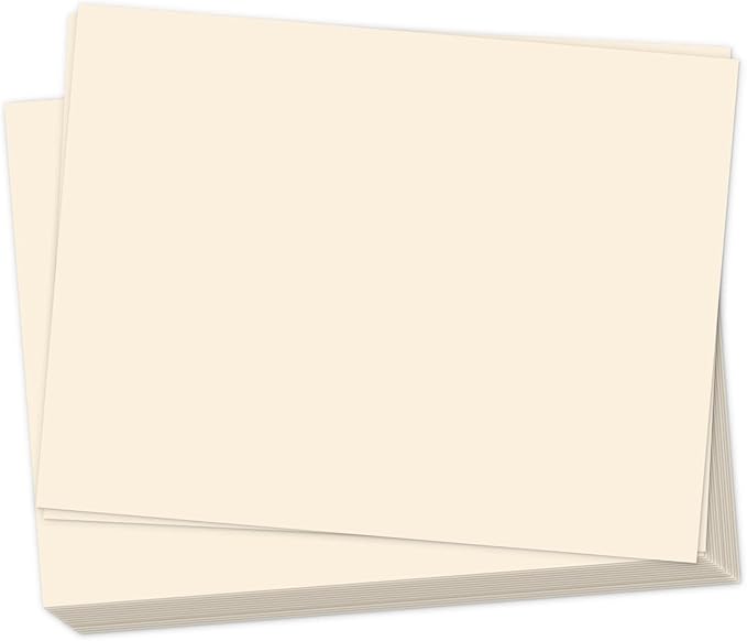 300 Pack Ivory Cardstock 5x7, Goefun Cream Blank Card Stock Paper, 80lb Printable Cardstock Heavy Weight for Scrapbooking, Invitations, Postcards, Photos, DIYs