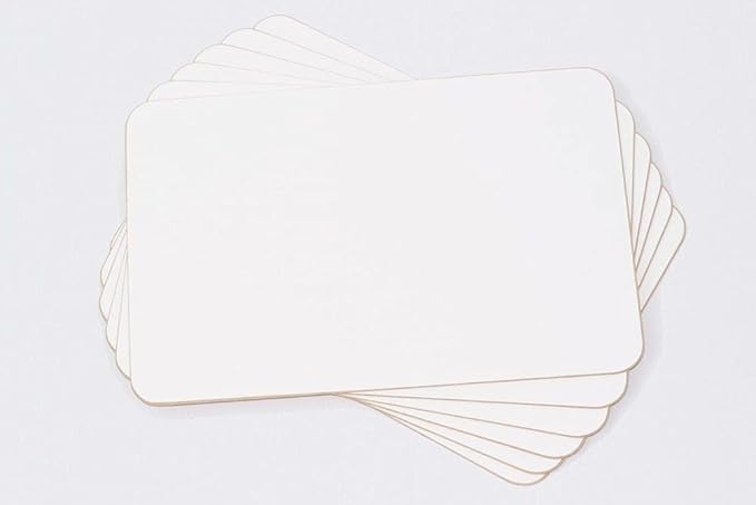 6-Pack 11" x 17" x 1/8" Single Sided Non-Magnetic Dry Erase Student Lap Board Aid for Interactive Learing & Class Participation.