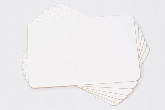 6-Pack 11" x 17" x 1/8" Single Sided Non-Magnetic Dry Erase Student Lap Board Aid for Interactive Learing & Class Participation.