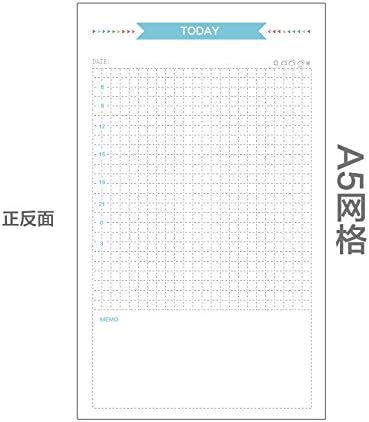 Zelten Refills/Loose Leaves for A5 Cover Ring Binder/Personal Organizer/Planner(A5 6 Holes, Today Blue)