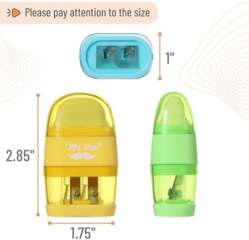 Mr. Pen- Pencil Sharpener & Eraser, 4 Pack