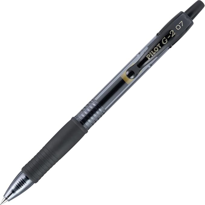 PILOT G2 Premium Gel Roller Pen,Retractable and Refillable,Fine Point 0.7 mm,Black Ink,(Pack of 72)