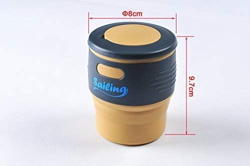 Sailing. Collapsible Portable Reusable Silicone 12 fl oz Drinking/Coffee Cup/Mug. 100% high quality food grade silicone. BPA Free (Blue)