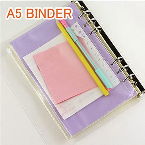 DY.2ten Refillable Notebook Set - 3 Pack Lined Refill Paper, Clear Zipper Binder Pockets, Dividers, Index Tabs, Ruler Marker