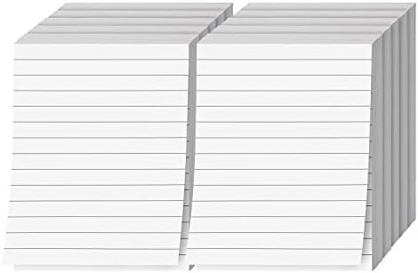 Memo Pads, White, With Black Lines – Lined Paper Notepads, Scratch / Writing Pad for Planning, To-Do Lists, Appointments, Reminders, Home, Office – 50 Sheets Per Pad, 10 Pads per Pack – 8.5" x 11"