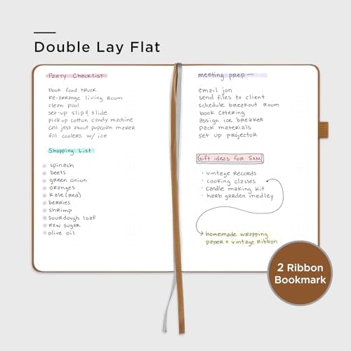 &And Per Se Dotted Journal Notebook – A5 Hardcover, 160 Pages 100gsm Paper, Dot Grid Notebook for Planning & Creative Journaling, 3 Sticker Sheets Included (Light Brown)