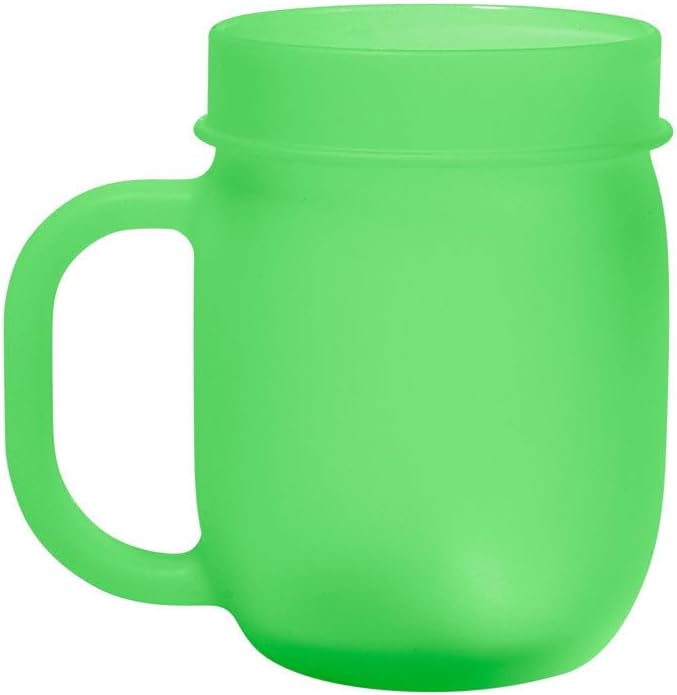 Silipint 25oz Silicone Barrel Cup with Handle – Unbreakable, BPA-Free, Dishwasher, Microwave, Freezer, Oven Safe Travel Coffee Mug for Coffee, Smoothies (Halloween Glow Green) Pack of 1