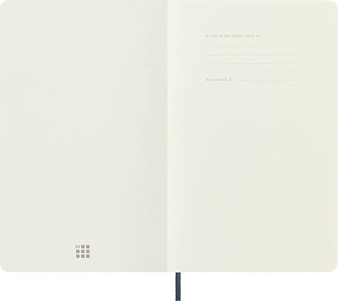 Moleskine Classic Notebook, Soft Cover, Large (5" x 8.25") Dotted, Sapphire Blue, 240 Pages