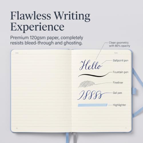 AHGXG Lined Journal Notebook, 160 Numbered Pages, A5 Size (5.7'' x 8.3'')