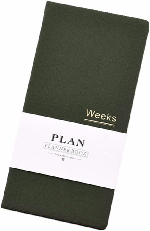 Undated Pocket Weekly Planner Schedule Organizer Agenda Year Month Week Plan A6 Notebooks (A6 undated planner Green)