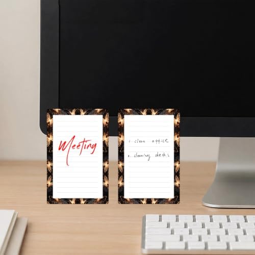 Lined Sticky Notes 4x6 in, 2 Pack Large Cute Notepads with Lines, Bright Post Memo Note Pads Big Rectangular Sticky Notes for Office Gold Butterfly