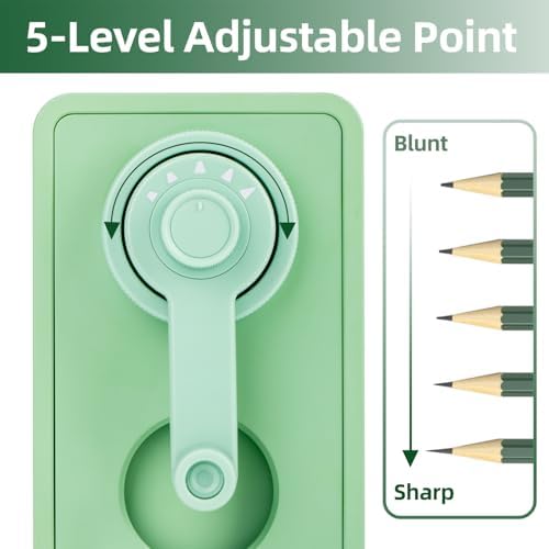 Deli Manual Pencil Sharpener, Green