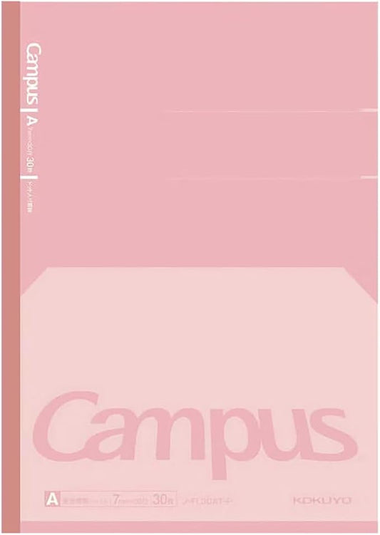 KOKUYO Composition Notebook, 7" x 10" Kimochii Dot Lined Notebook, 30 Sheets College Ruled Paper, 1 Pack Pink B5 Notebook for School and Work, School Supplies Comp Book for Note Taking