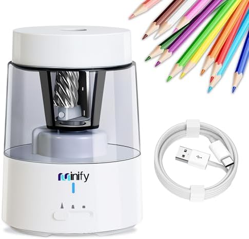Electric Pencil Sharpener for Classroom, Auto-Stop, 3 Modes