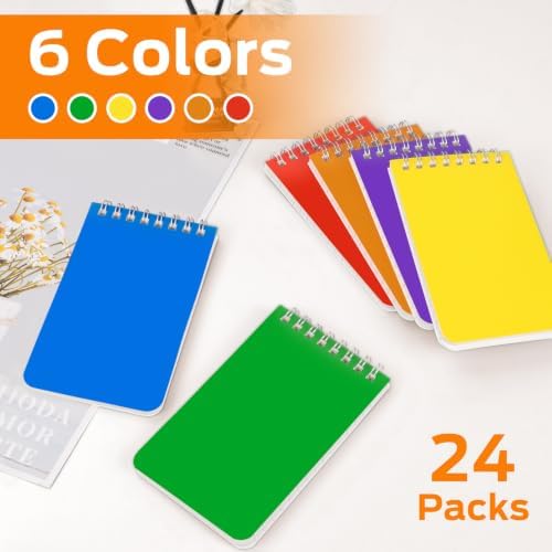 24 Packs 3x5 Inch Pocket Spiral Memo Pads
