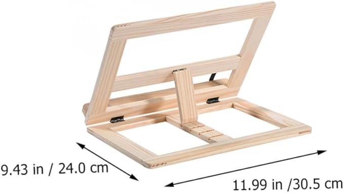 TEHAUX 1pc Wooden Reading Rack Versatile Book Holder for Desk Sofa Bed Compact and Design for Students and Adults Supports Tablets and More