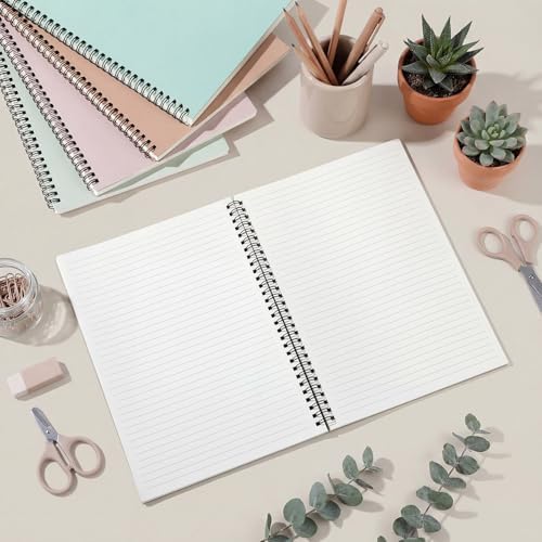 Fuutreo 6 Pack Spiral Notebook 10.5x7.45 Notebook,Boho,Blue Green