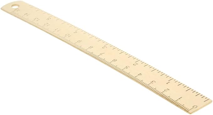 Utoolmart Brass Straight Ruler, 15cm / 5.9-inch Double-Sided Scale Ruler, Measuring Tool for Engineering Office Architect and Drawing