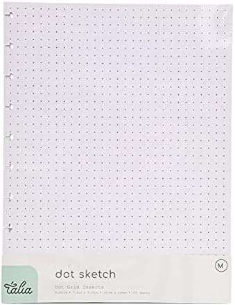 Talia Discbound Notebook Refills (Dotted Pages, Midsize (7.5in x 9.75in))