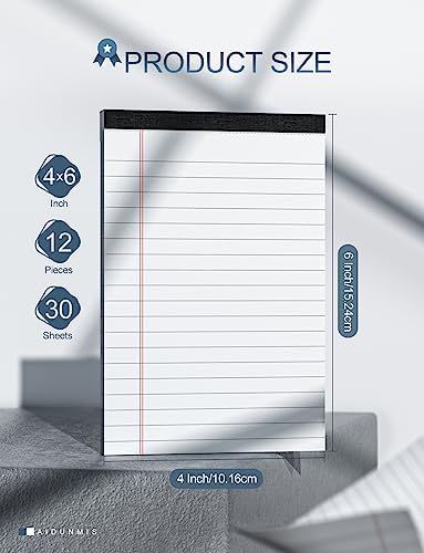 Small Legal Pads 4x6 Note Pads 4x6 Mini Notepad 12 Pack Small Writing Pads